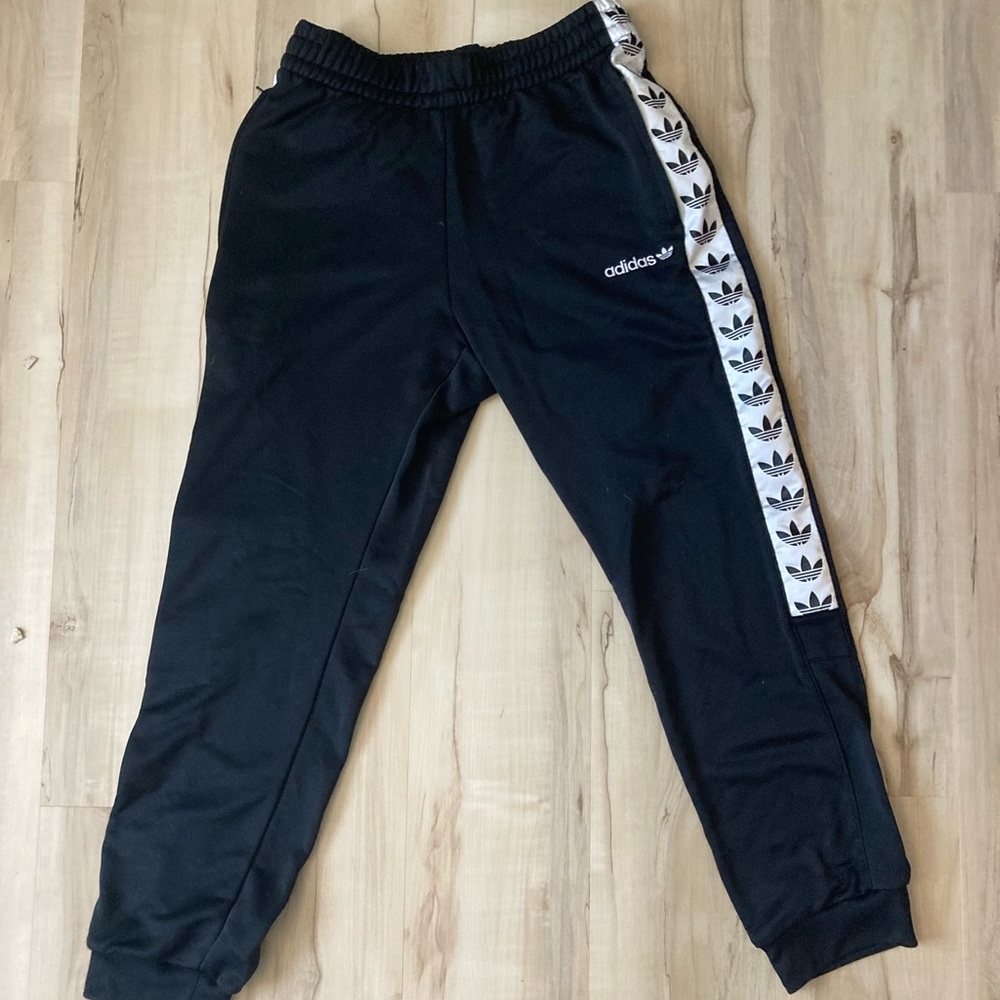 black adidas sweatpants men’s large